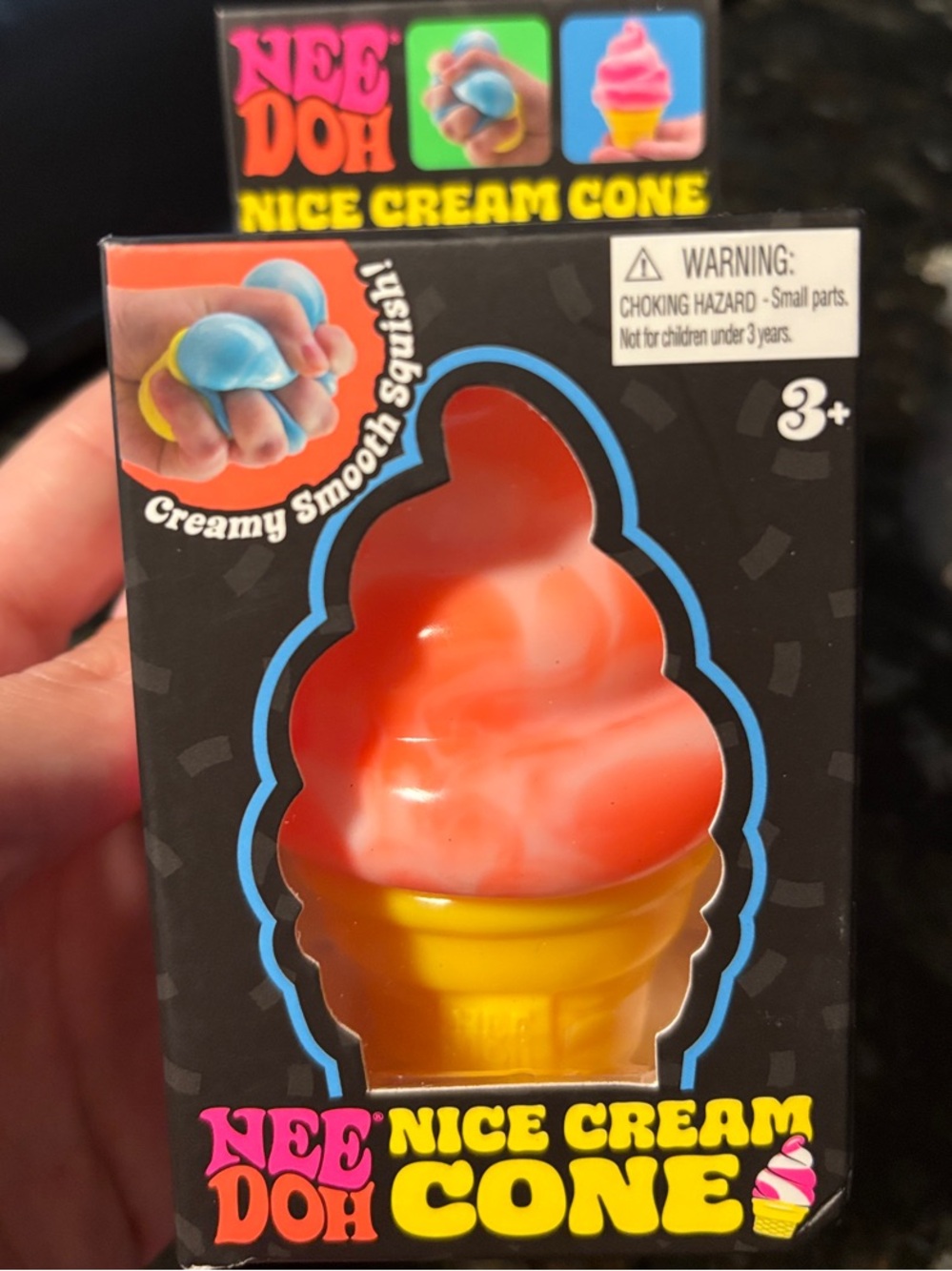 Nice Cream Cone Kids Toy by NeeDoh – Red & Yellow
